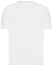 Nome G - Crew Neck Cotton Knitted T-Shirt - Lyst
