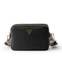 Prada - Borsa a tracolla small in pelle - Lyst