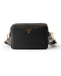 Prada - Borsa a tracolla small in pelle - Lyst