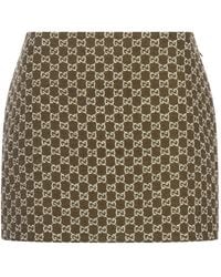 Gucci - Mini Skirt In gg Bouclé Cotton - Lyst