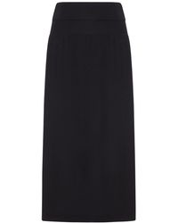 Transit - Midi Skirt In Linen Blend - Lyst