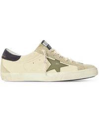 Golden Goose - Super-star Leather Sneakers With Suede Inserts - Lyst