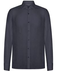 120% Lino - Camicia in lino slim fit - Lyst
