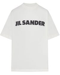 Jil Sander - Cotton T-Shirt With Logo - Lyst