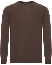 Zanone - Slim Fit Crew Neck Sweater - Lyst