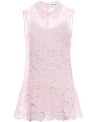 Self-Portrait - Lace Collared Mini Dress - Lyst