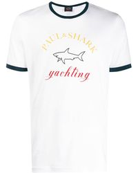 Paul & Shark - T-shirt con motivo logo - Lyst
