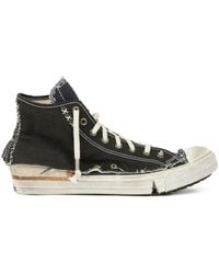 Maison Margiela - "Love To Death" High-Top Canvas Sneakers With Destructured Details - Lyst