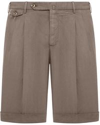 PT Torino - Linen Blend Bermuda Shorts - Lyst