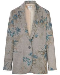 forte_forte - Single-Breasted Floral Print Blazer - Lyst
