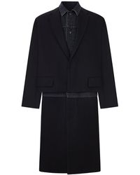Sacai - Cappotto a pannelli con inserto denim - Lyst