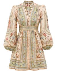 Zimmermann - Roselight Low-Cut Mini Dress - Lyst