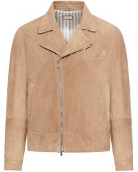 Brunello Cucinelli - Leather Jacket - Lyst