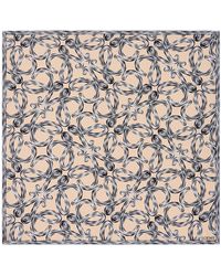 Loewe - Silk Scarf With All-over Anagram Print - Lyst