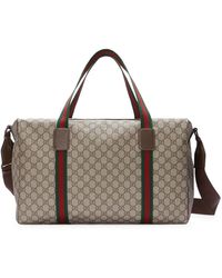 Gucci - Borsone Con Dettaglio Web Misura Media - Lyst