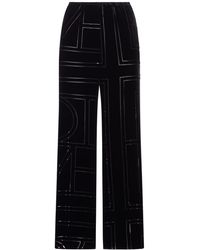 TOTEME - Velvet Trousers With Dãvorã Monogram - Lyst