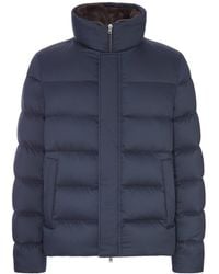 Herno - Padded Puffer Jacket With A High Collar And Faux-Fur Lining - Lyst