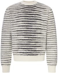 Tom Ford - Striped Crew Neck Sweater With Hairy Effect - Lyst