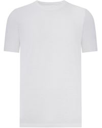 120% Lino - Short-Sleeved T-Shirt - Lyst