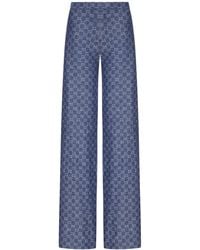 Gucci - Gg Jacquard Cotton Denim Trousers - Lyst