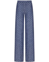 Gucci - Gg Jacquard Cotton Denim Trousers - Lyst