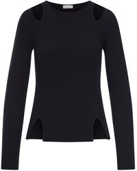 Roberto Collina - Ribbed Sweater With Cut-out Inserts - Lyst