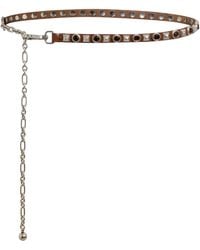 Etro - Cintura in pelle con borchie gioiello - Lyst