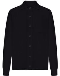 Roberto Collina - Military Stitch Cotton And Linen Blend Shirt - Lyst