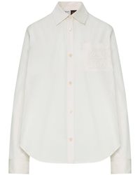 Loewe - X Paula's Ibiza Cotton Poplin Shirt With Anagram Embroidery - Lyst