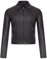 Gucci - Washed Stretch Nappa Leather Jacket - Lyst