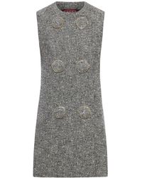 Gucci - Wool Dress With Oversized Buttons - Lyst