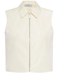 Prada - Sleeveless Faille Shirt - Lyst