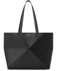 Loewe - Medium Puzzle Fold Horizontal Tote Bag In Grained Calfskin - Lyst