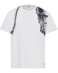 Alexander McQueen - T-shirt da uomo fold harness in /nero - Lyst