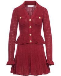 Self-Portrait - Mini abito in maglia trapuntata - Lyst