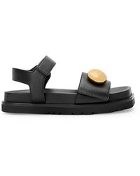 Loewe - Pebble Sandals With Soft Calfskin Fussbett Sole - Lyst