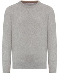 Brunello Cucinelli - Essential Crew Neck Cashmere Sweater - Lyst