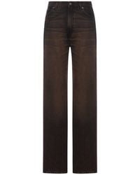 Haikure - Jeans wide leg korea in denim slavato - Lyst