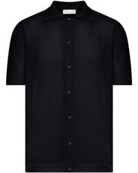 Roberto Collina - Perforated Knit Shirt With Classic Collar - Lyst