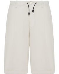 Transit - Lightweight Cotton Bermuda Shorts With Drawstring - Lyst
