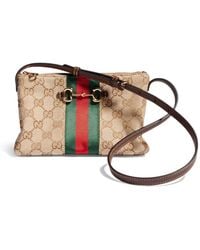 Gucci - Horsebit Web Small Shoulder Bag - Lyst