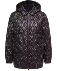 Moncler - Midi Balette Down Jacket With Geometric Quilting - Lyst