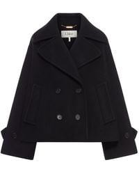 Chloé - Oversized Short Wool Coat - Lyst