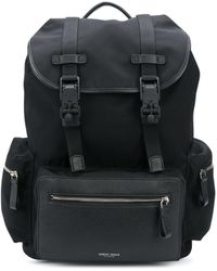 giorgio armani leather backpack
