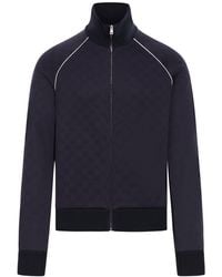 Gucci - Nylon Cotton Gg Jacquard Track Top - Lyst