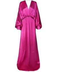 G Hexagon Print Wool Silk Dress 