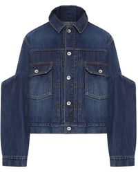 Sacai - Cotton Denim Jacket - Lyst