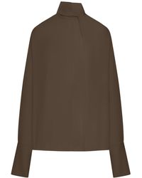 Tom Ford - Long-sleeved Silk Georgette Blouse - Lyst