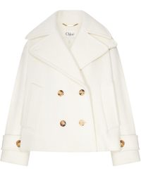 Chloé - Oversized Short Wool Coat - Lyst