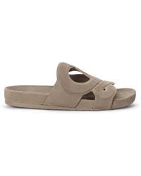 Loewe - Slide ease monogram in pelle scamosciata - Lyst